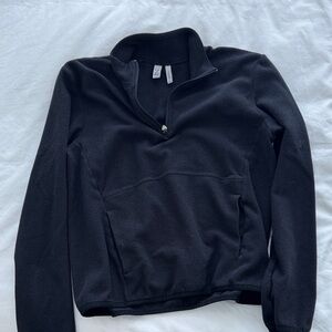 Z by Zella Black Half-Zip Fleece Pullover